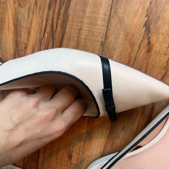 Kate Spade Cream and Black Pointed Heels - Picture 4 of 5